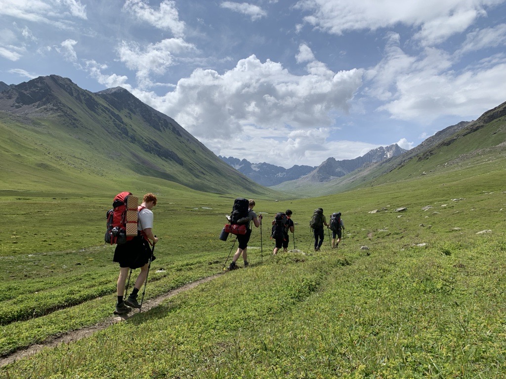 Five adults on a high altitude trek